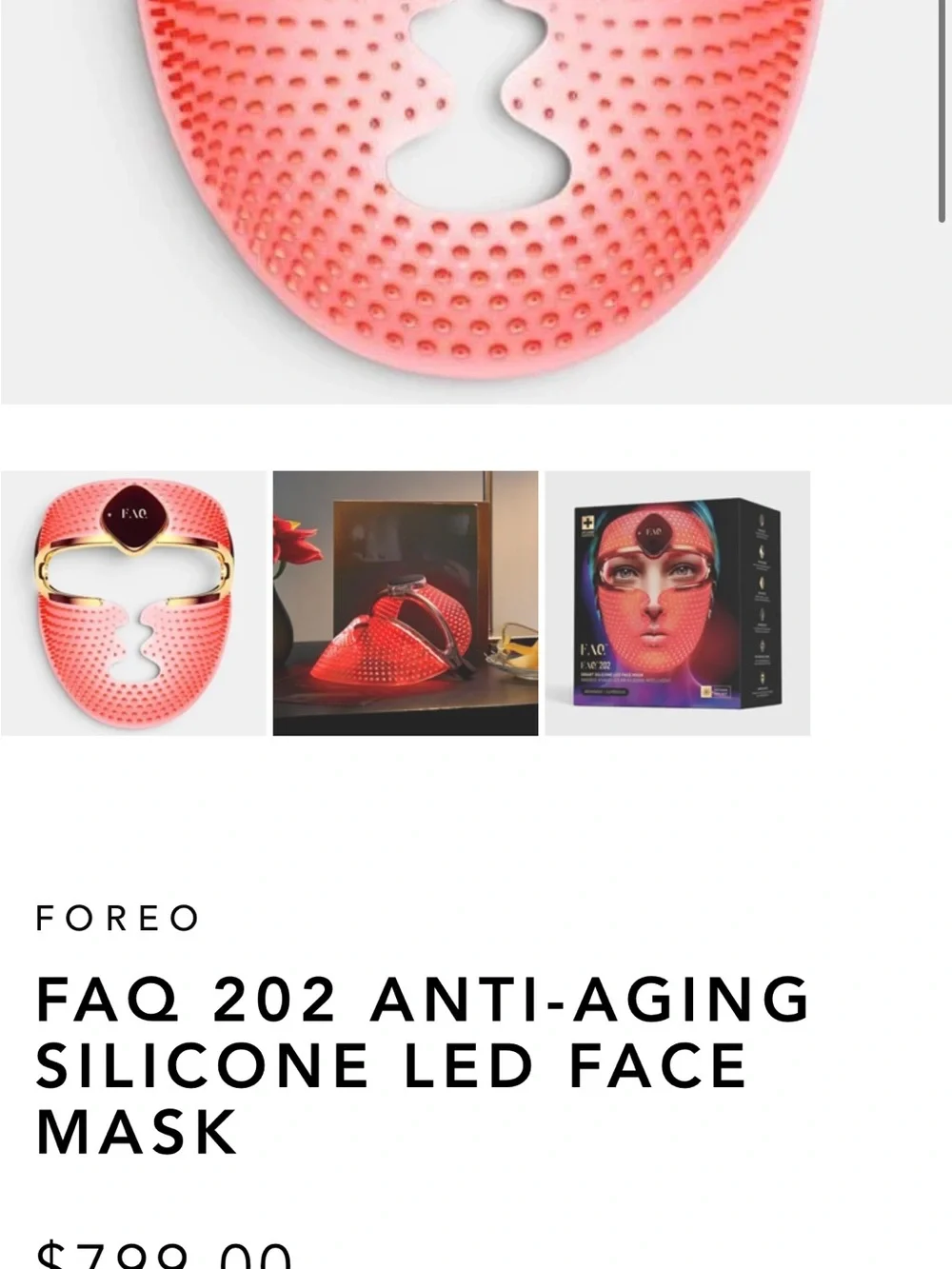 FA LED Facial Therapy Mask - Red